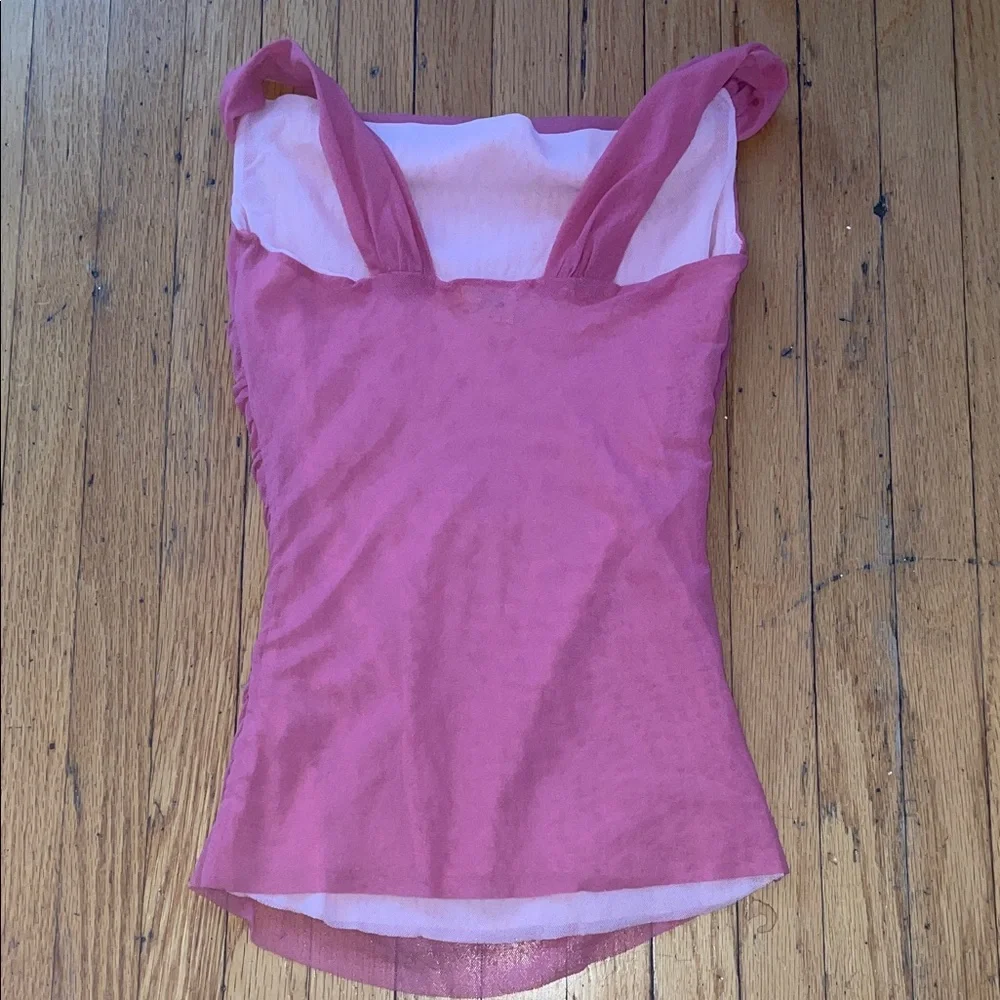 ♡ Sweet Pea Pink Ruched Camisole Top - Picture 3 of 3